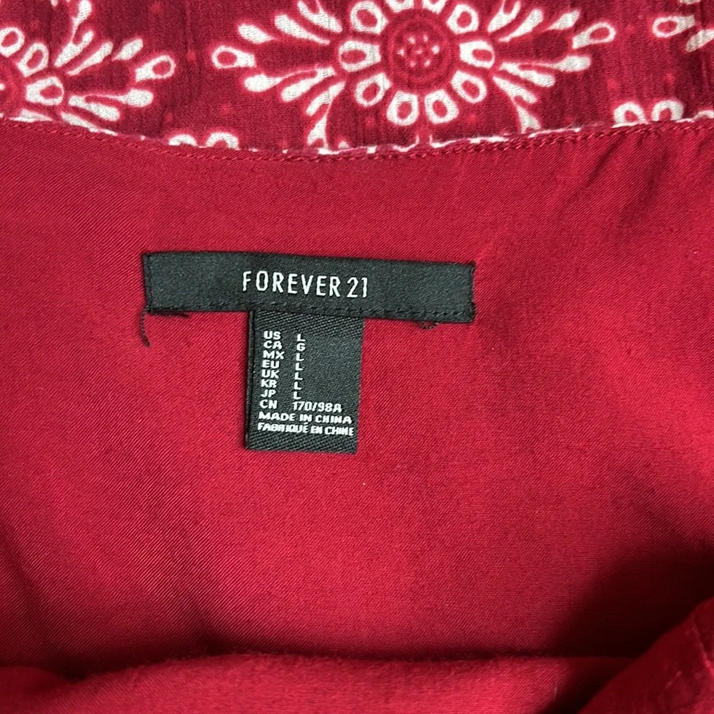 Forever 21 Red Patterned Dress - Picture 3 of 3